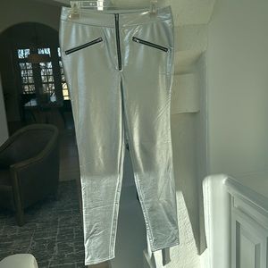 Superdown metalic silver pant leggings